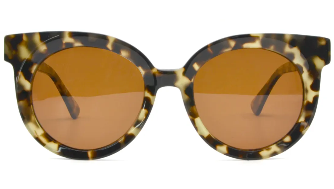 EC-20116: Fashion round sunglasses acetate with polarized lenses wholesale sunglass from Noble Eyewear